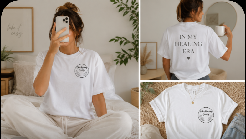 Slow Morning Society™ “In My Healing Era” Oversized Graphic Tee