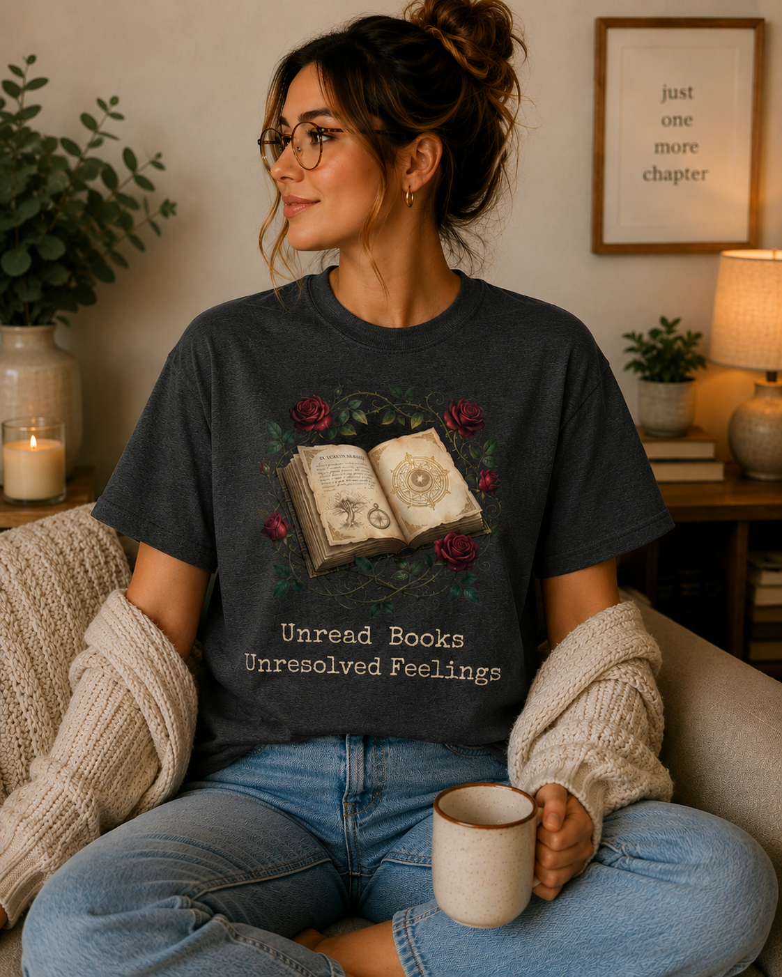 Unread Books & Unresolved Feelings Graphic Tee
