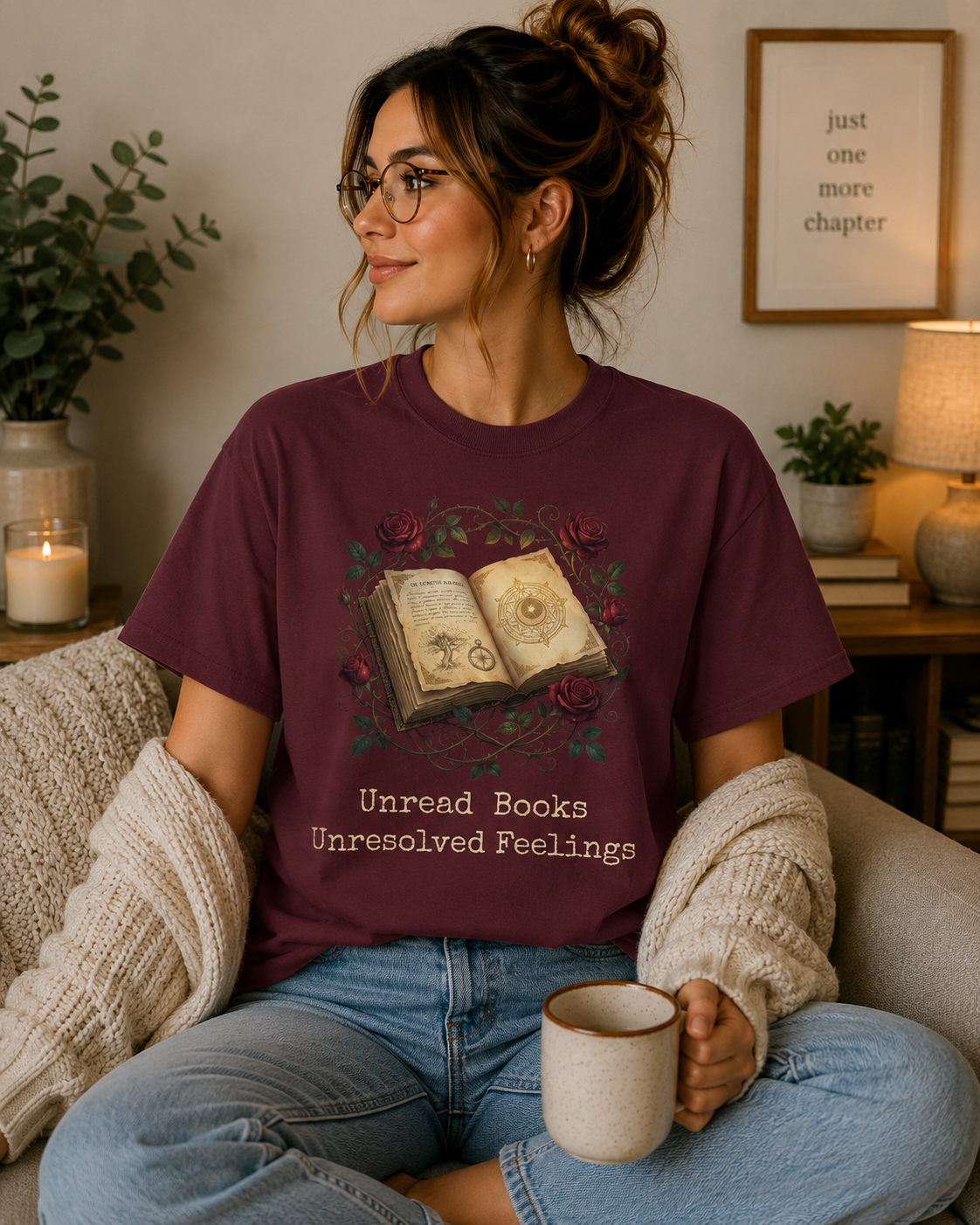 Unread Books & Unresolved Feelings Graphic Tee