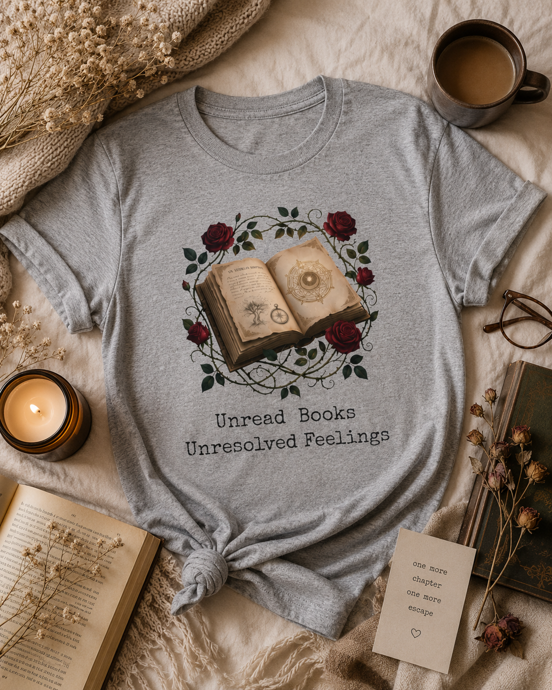 Unread Books & Unresolved Feelings Graphic Tee