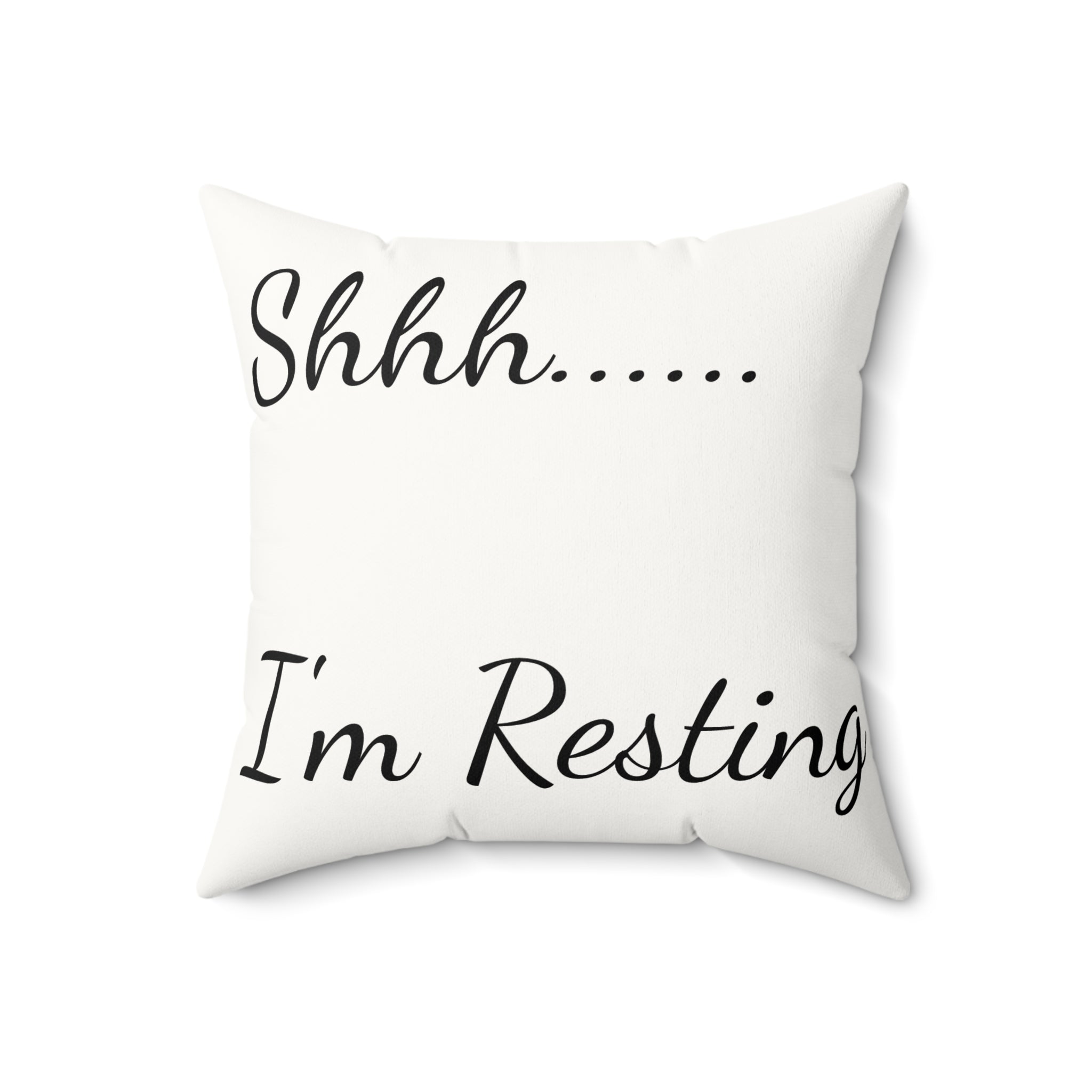 Shhh... I'm Resting Faux Suede Pillow — Cozy Living Room Accent Cushion