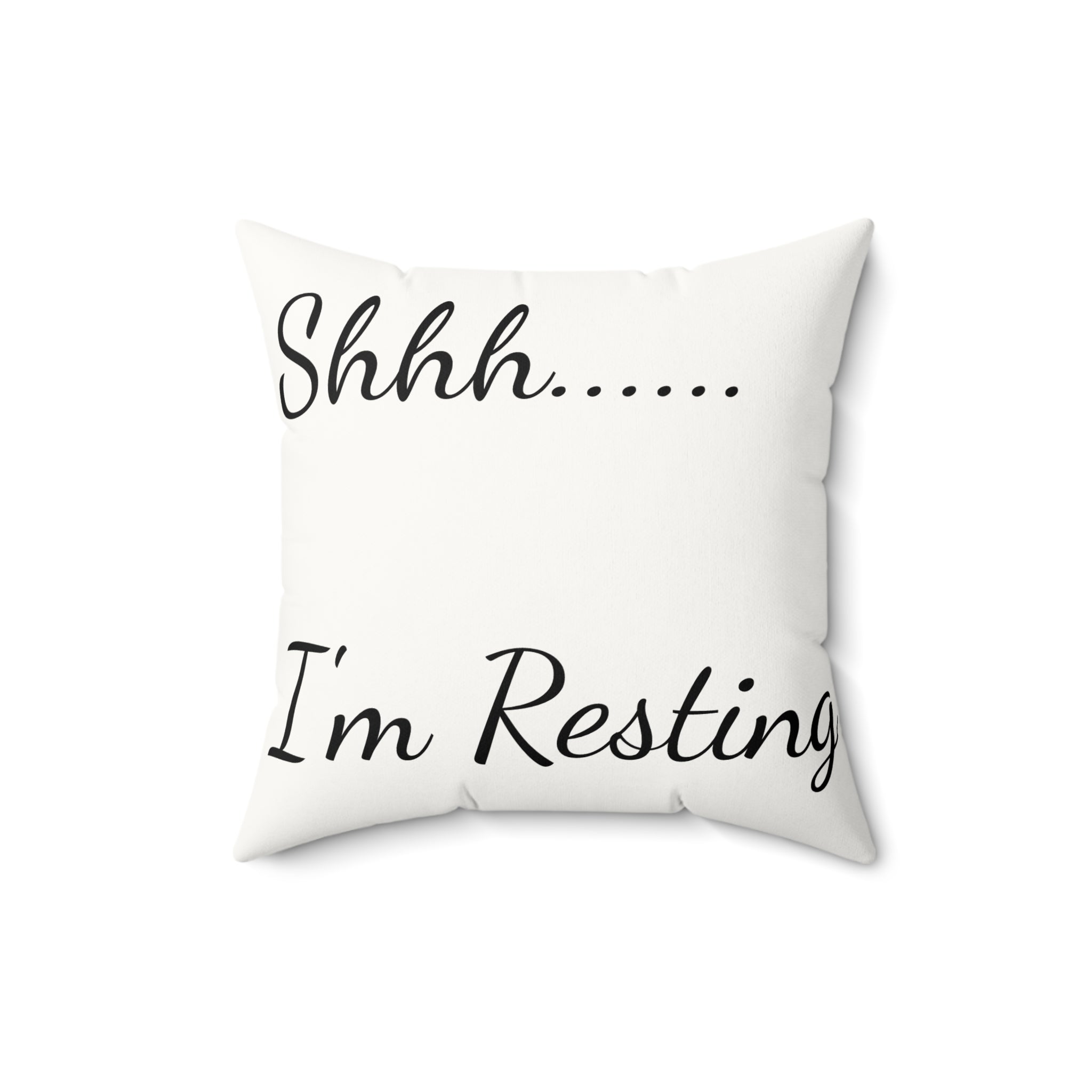 Shhh... I'm Resting Faux Suede Pillow — Cozy Living Room Accent Cushion