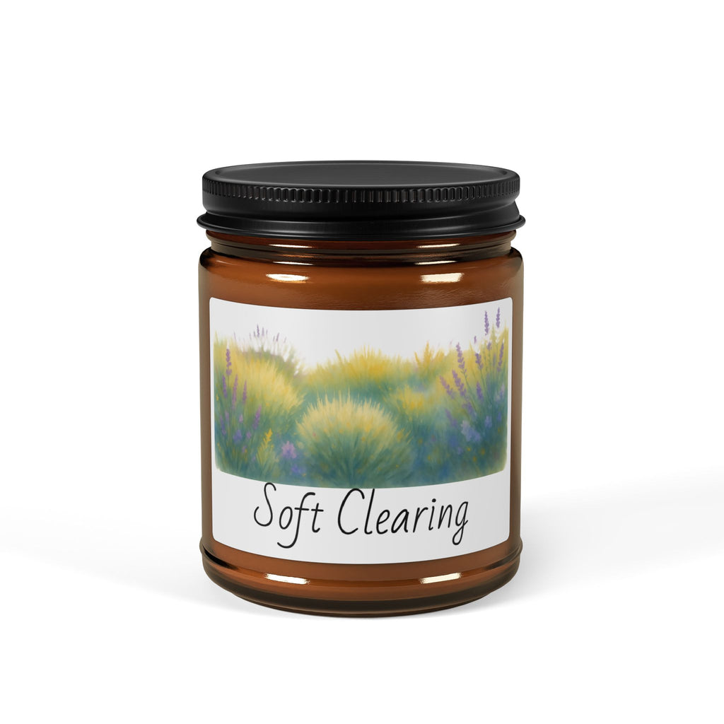 Soft Clearing Scented Soy Candle — Amber Jar Aromatherapy