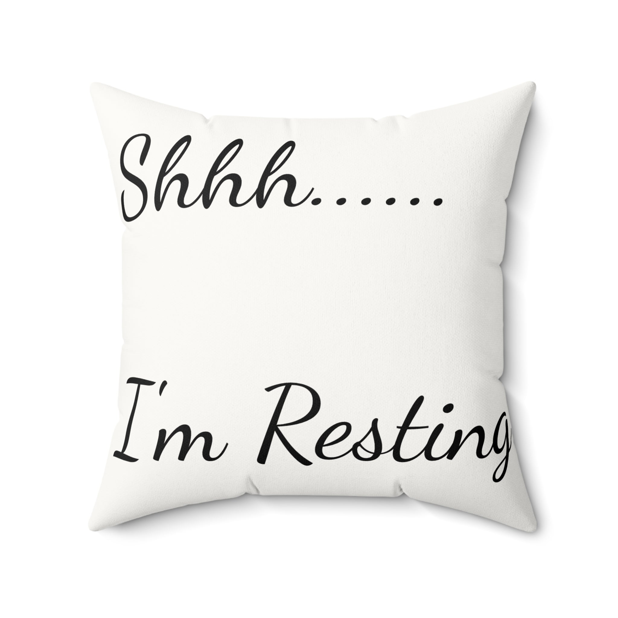 Shhh... I'm Resting Faux Suede Pillow — Cozy Living Room Accent Cushion
