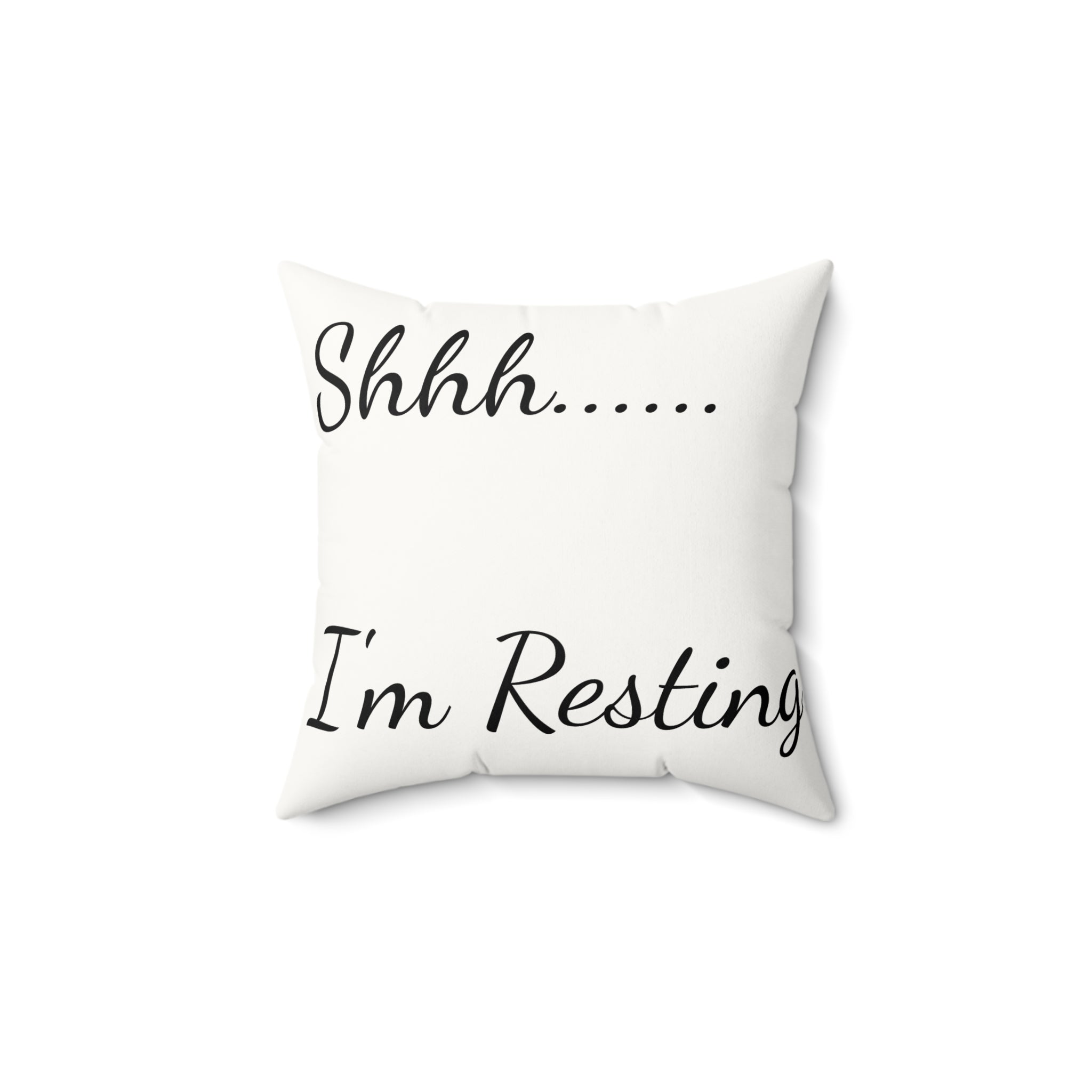 Shhh... I'm Resting Faux Suede Pillow — Cozy Living Room Accent Cushion